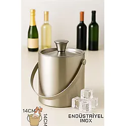 Buz Kovası Çift Cidarlı Yalıtımlı Endüstriyel Inox Şampanya Şarap Bira Soğutucu Medıum