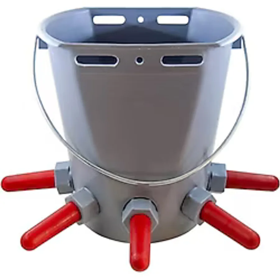 Buzağı Emzirme Kovası - 5 Emzikli - 8 Litre