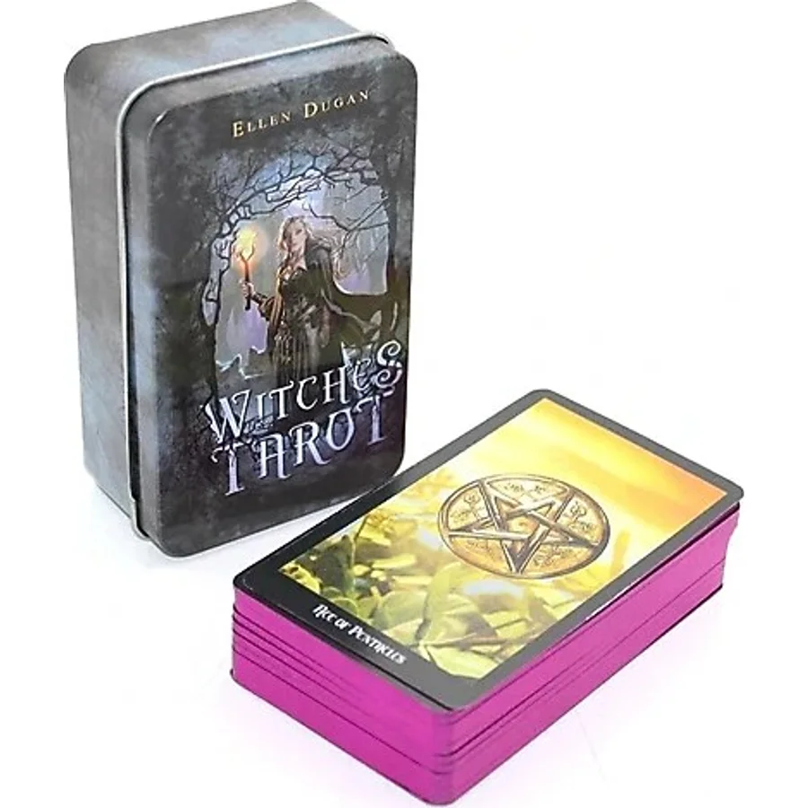 By Ellen Dugan Witches (Cadı) Metal Kutulu Tarot Kartı Alk2815
