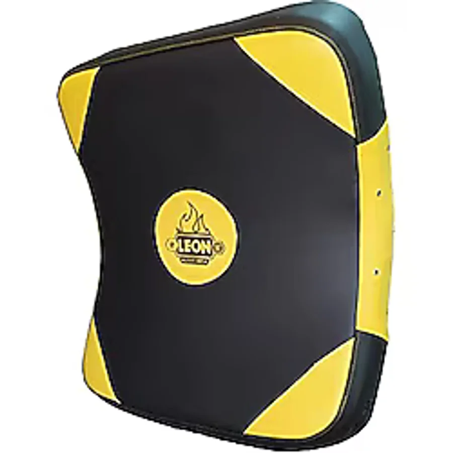 By Leon 1982 Curved Büyük Boy Darbe Yastığı Kick-Boks Lowkick Pads (Sarı/Siyah, Büyük Boy)