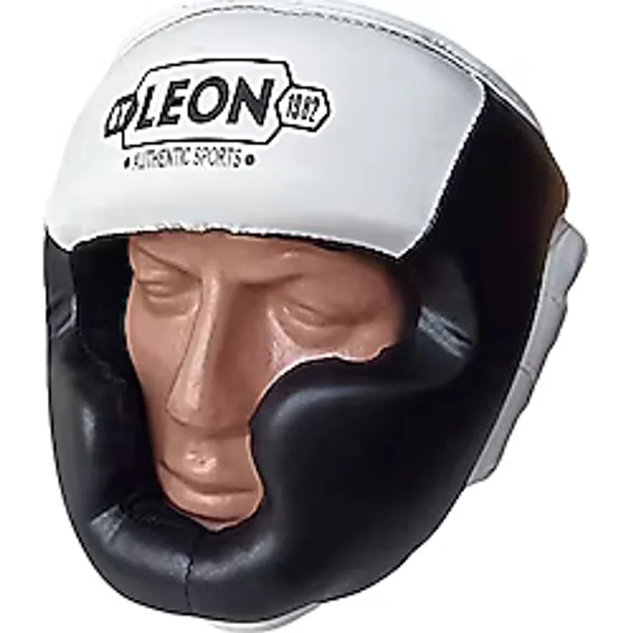 By Leon 1982 Hardy Boks, Muay Thai ve Kick-Boks Antrenman Kaskı Siyah Beyaz (Siyah/Beyaz, L)