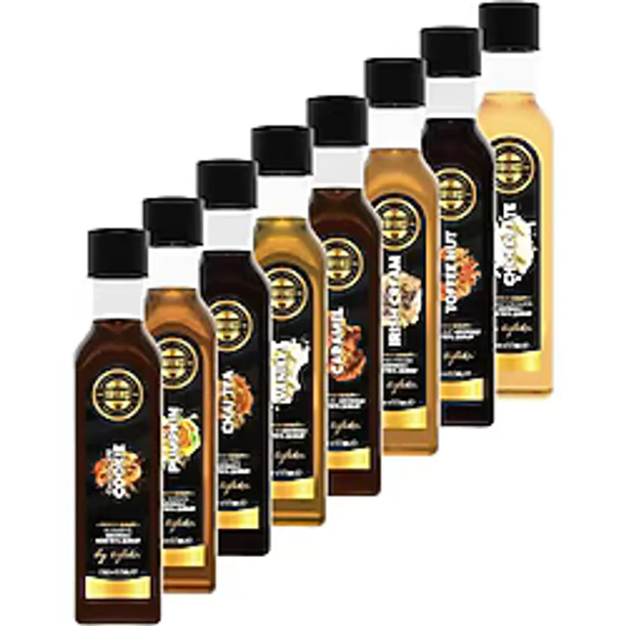 By Tüfekçi 8'li Avantajlı Yeni Özel Seri Gerçek Şeker Pancarı Kahve Ve Kokteyl Şurubu 8x60ml
