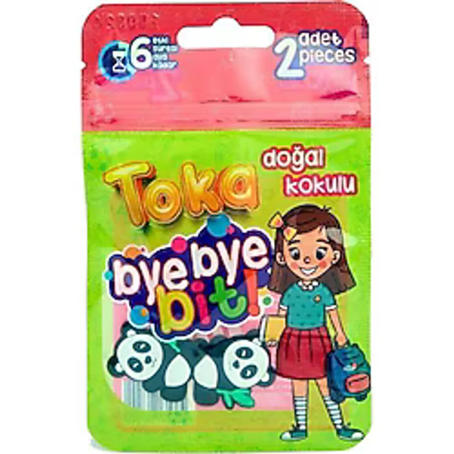 Bye Bye Yeni Nesil Doğal Kokulu Çıt Çıt Bit Tokası 2 Li Red