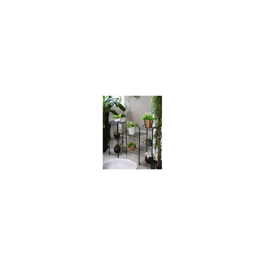 Bye Concept More Dekoratif Metal Ayaklı 8 Tel Raflı Saksı Standı Katlı Saksılık Çiçeklik Garden