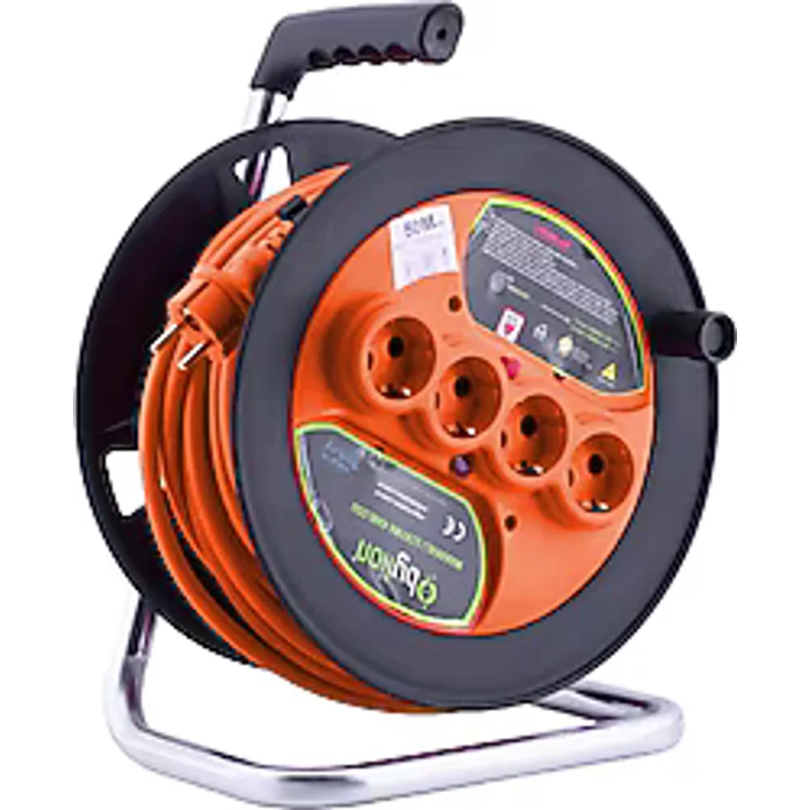 Bylion PMK-50325-F 3x2.5 mm 50 m 4'lü Makaralı Uzatma Kablosu