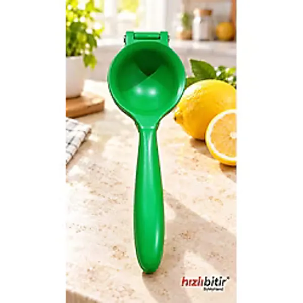 Bymyhand Döküm Yeşil Limon Sıkacağı Narenciye Sıkacağı(Büyük Boy)