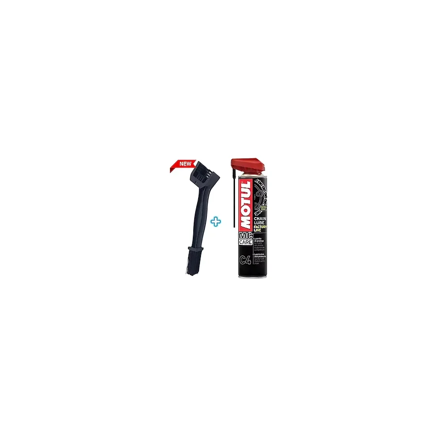 C4 Motosiklet Zincir Yağı 400 ml + Zincir Temizleme Fırçası Hediye - 1