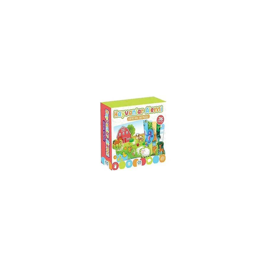 CA Games Hayvanlar Alemi 36 Parça Eğitici Bul Tak Puzzle
