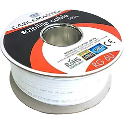 CableMaster RG6U4 Anten Kablosu 100Metre 64Tel