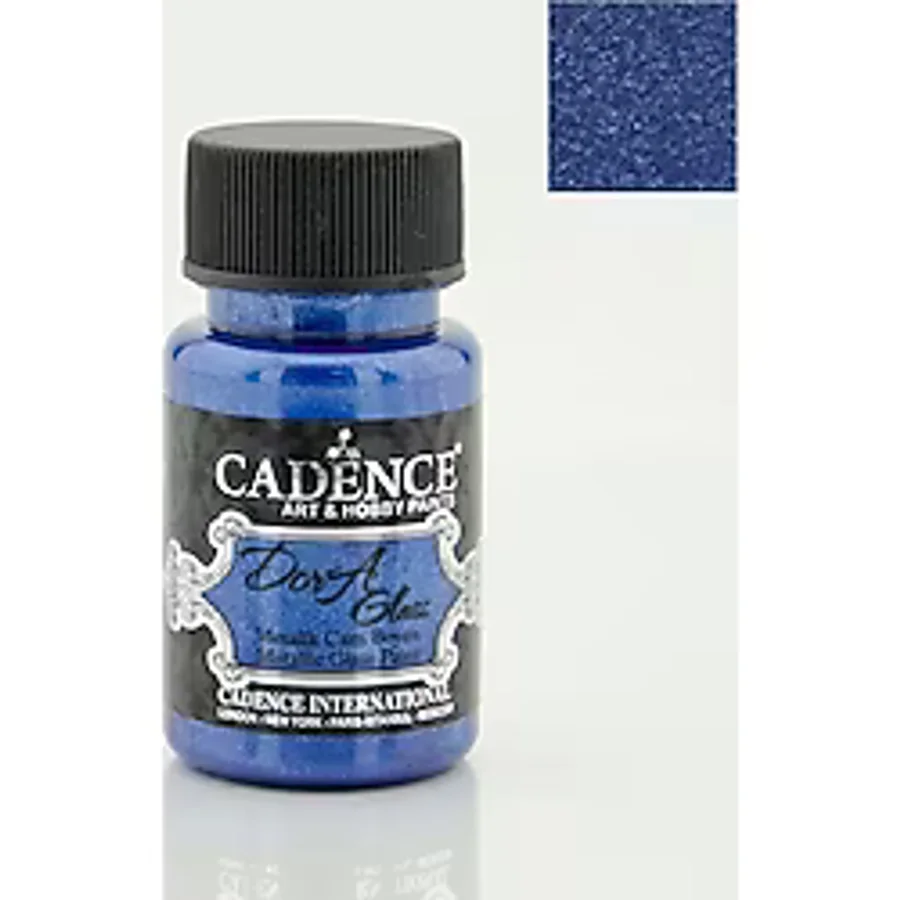Cadence Dora Glass Metalik Boya 50 ml Saks Mavi