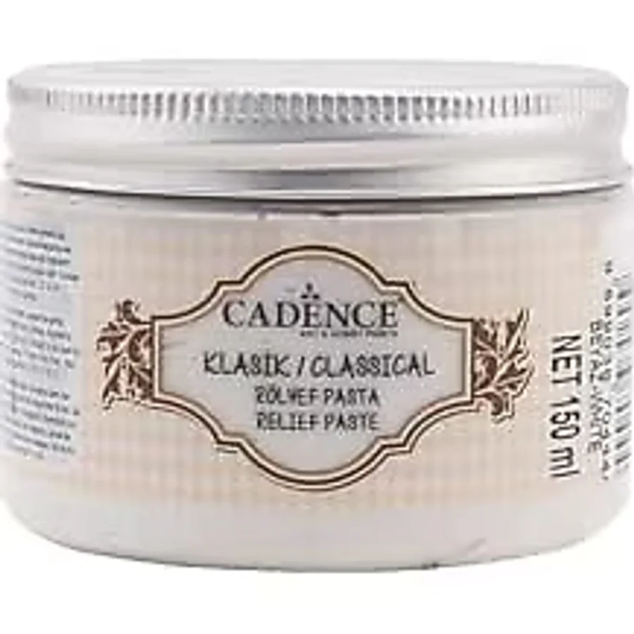 Cadence Klasik Rölyef Pasta 150ml Beyaz