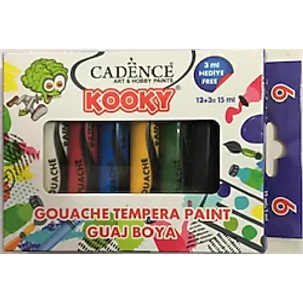 Cadence Kooky 15 ml 6 Renk Guaj Boya