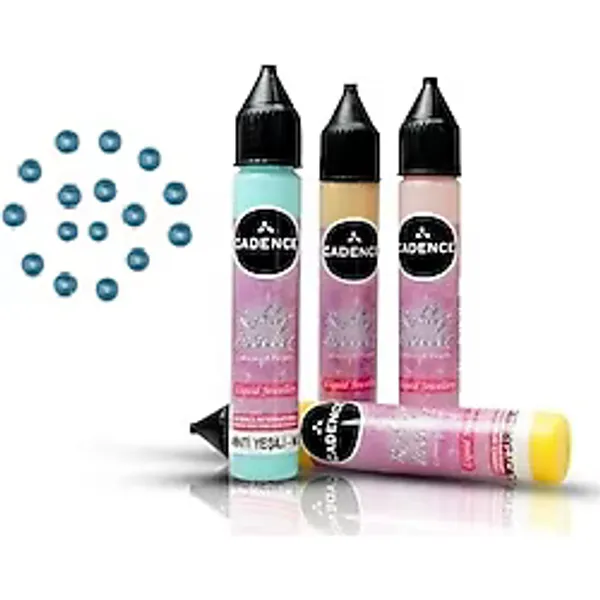 Cadence Metalik Bebek Mavi - Renkli İnciler Boyutlu Boncuk Boya 25 ML - Açık Mavi