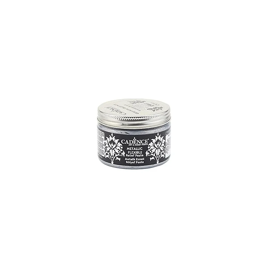 Cadence Metalik Esnek Rölyef Pasta MF06 Gümüş 150ML