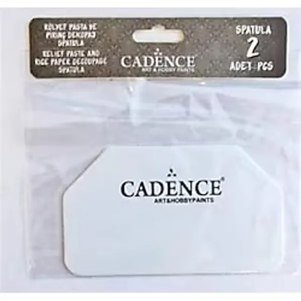 Cadence Rölyef Pasta ve Pirinç Dekopaj Spatula, 2'li Set, Beyaz