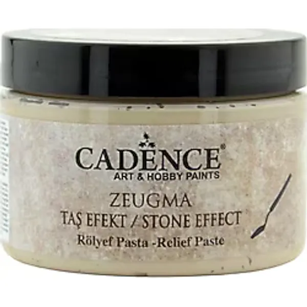 Cadence ZE-110 Zeugma Taş Efekt Su Bazlı Rölyef Pasta 150 ml Çok Amaçlı Kullanım için