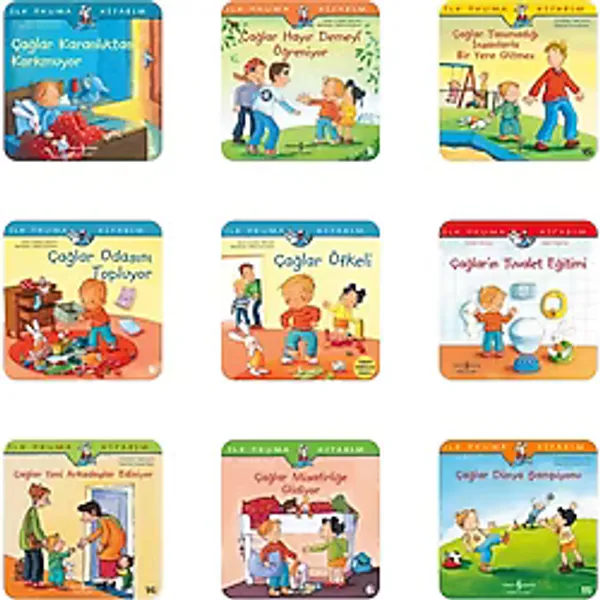 Çağlar ile Sosyal Beceriler Serisi 9 Kitap - Okul Öncesi Değerler Eğitimi - Okuma Takip Ayracı