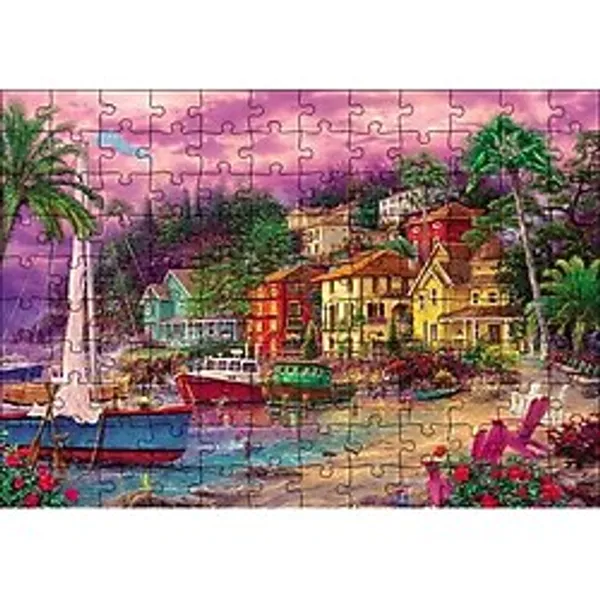 Cakapuzzle Deniz Kıyısında Yaşam Ev Puzzle Yapboz MDF (Ahşap)