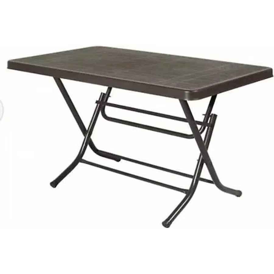 Cakha Seta Katlanır Plastik Masa Teak 70X120 cm Metal Ayak