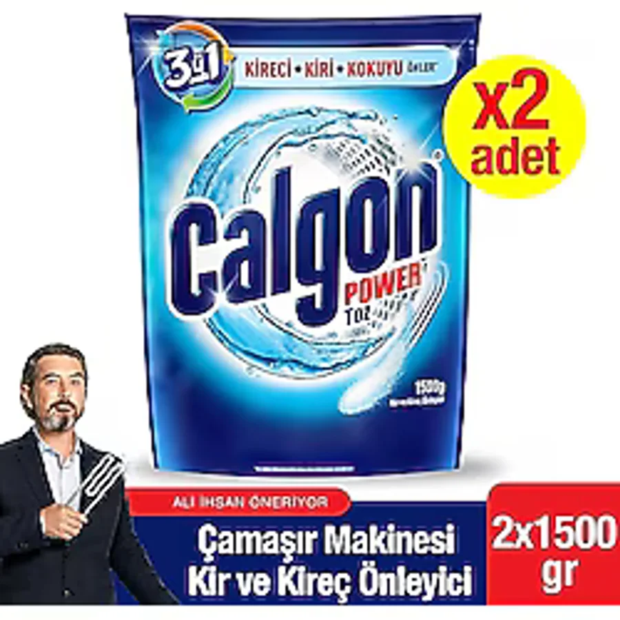 Calgon 1500 gr 2'li Paket Toz Kireç Önleyici