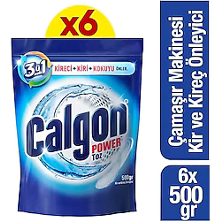 Calgon Toz 500 gr 6'lı Paket Kireç Önleyici