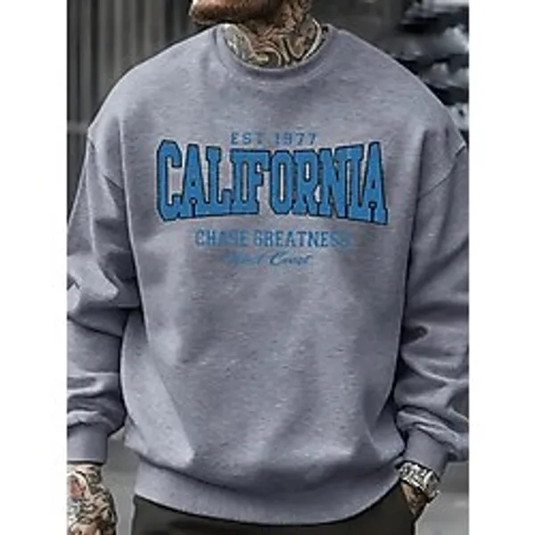 California Chasing Greatness Desen Erkekler Kazak Hip Hop Sokak Spor Giyim Moda Polar Kazak Y