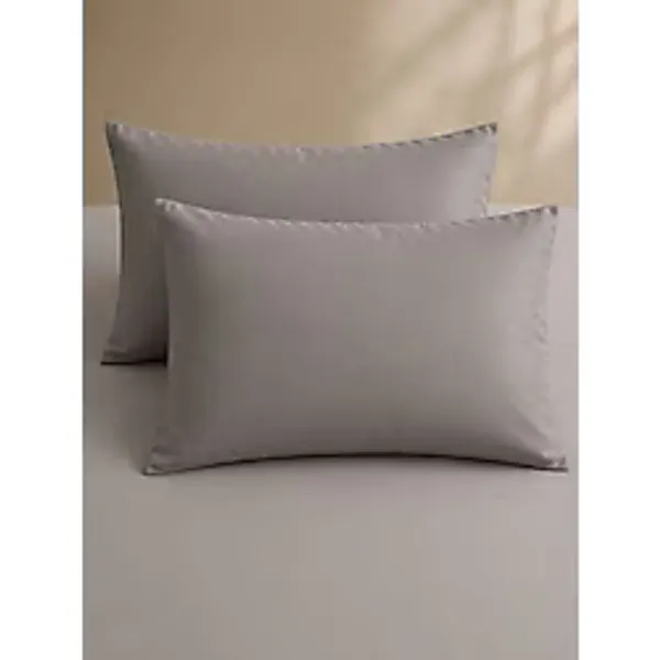 Calina Home Gri Pamuk-Saten Yastik Kilifi (2ADET) - 50x70