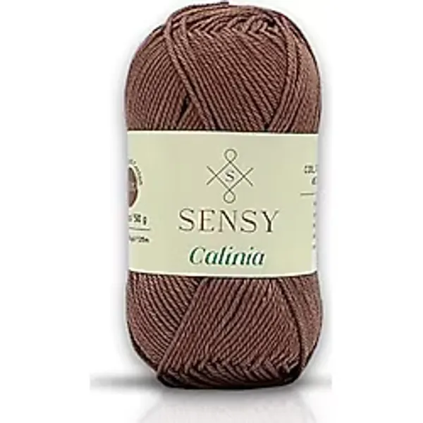 Calinia 100% Merserize Pamuk Örgü İpi, Dantel İpi,Giza Mısır Pamuğu Dantel İpliği Merserize İp (Vizon)
