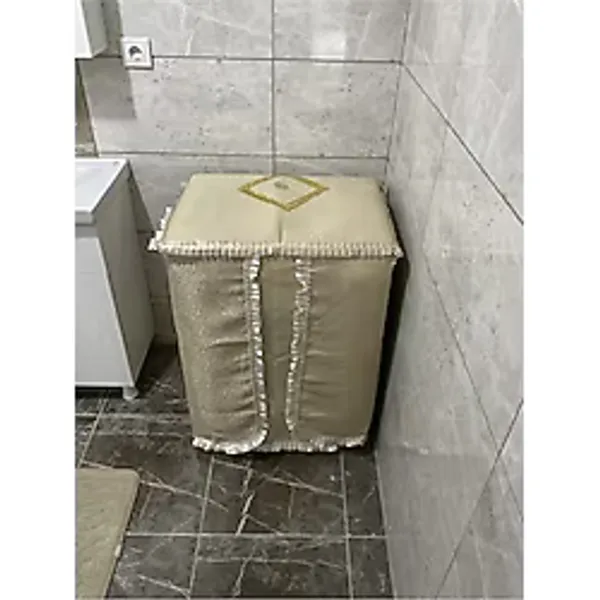 Çalışkan Çeyiz Evi Sarı Çamaşır Makinesi Örtüsü Plastik Malzeme ile Kaymaz Yapı Sunar