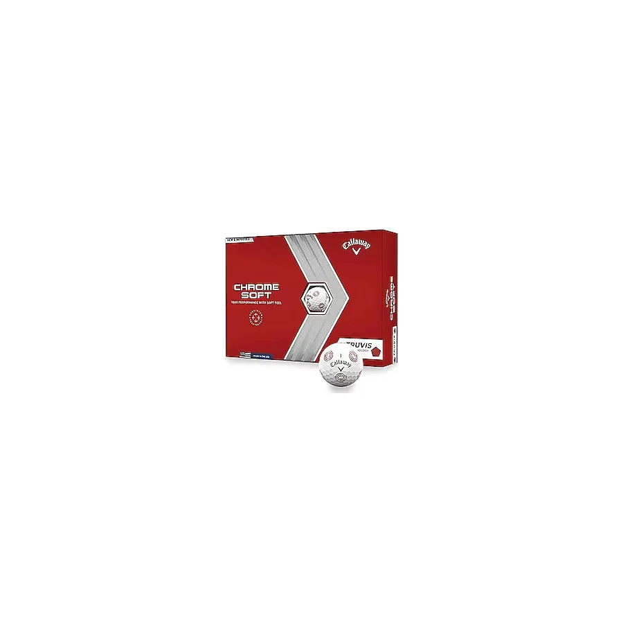 Callaway BL Chrome Soft 22 TRVS Odyssey - Üçlü Golf Topu Beyaz Renk Desenli