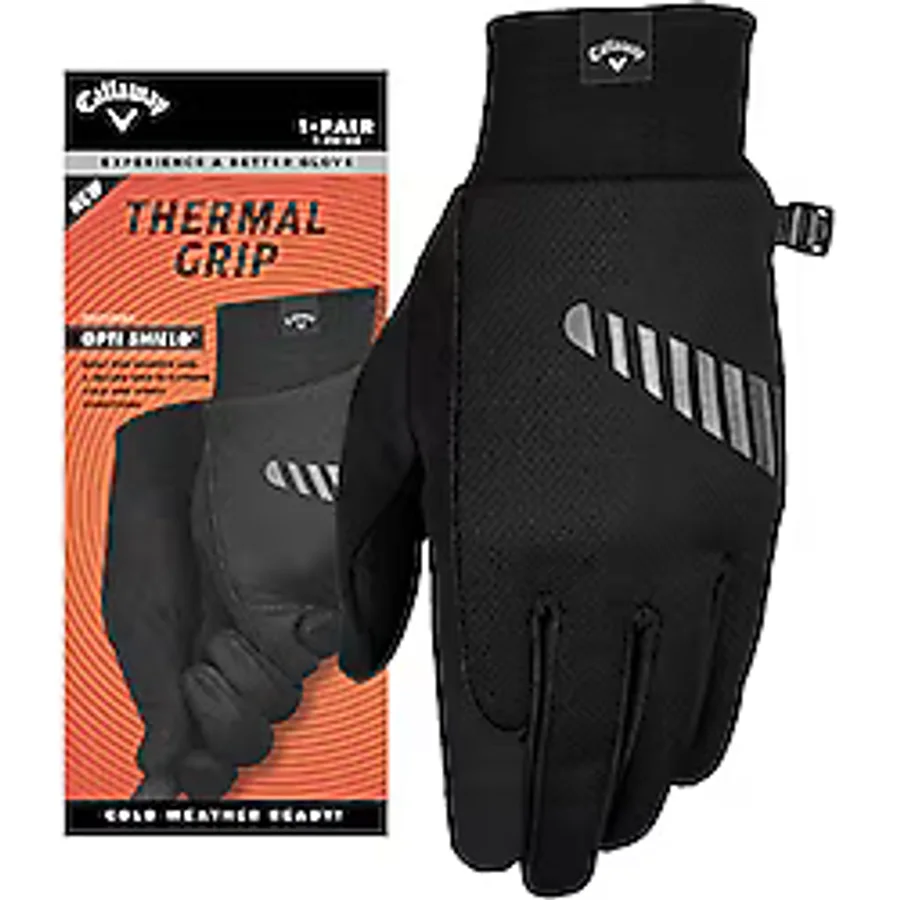 Callaway Womens Left Hand Thermal Grıp 2Pk Gloves L Black - Kadın Golf Eldiveni Sol El Siyah Large
