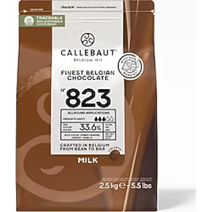 Callebaut 823 Sütlü Kuvertür Drop Çikolata 2.5 kg %33.6 Kakao Oranı ile Yoğun Lezzet