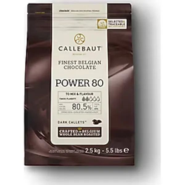 Callebaut Güçlü 80 Bitter Kuvertür Drop Pasta Süsleme Ürünleri 2.5 Kg