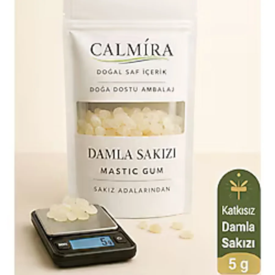 CALMİRA Damla Sakızı 1. Kalite Doğal - Sakız Adalarından 5 gr - iri boy