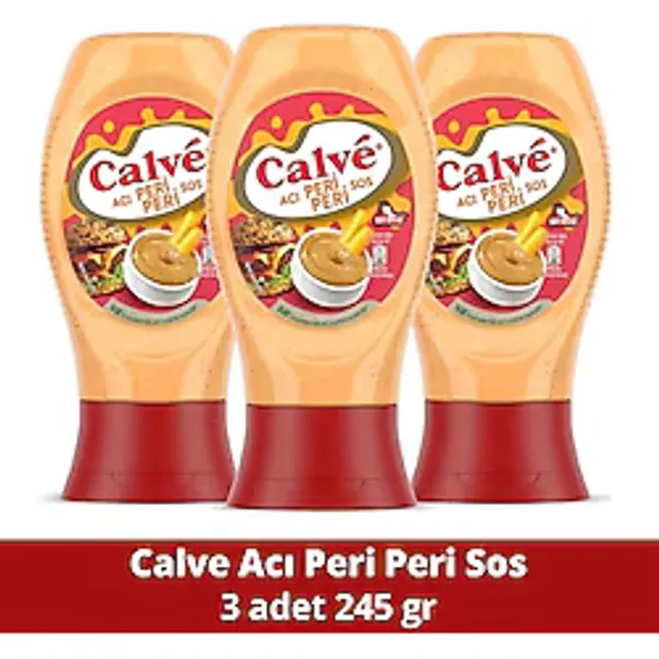Calve Acı Sos Peri Peri Biberi 245 gr X 3 Adet