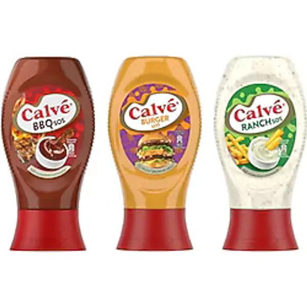 Calve BBQ, Burger ve Ranch Sos 3'lü Karma Paket