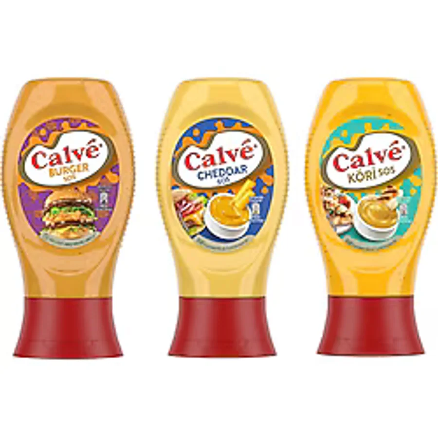 Calve Gurme Sos Seti 3 Lü / Burger - Cheddar - Köri