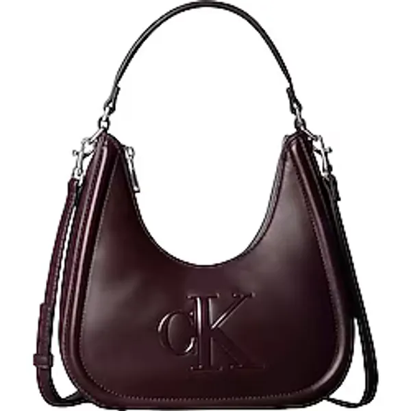 Calvin Klein Bordo Kadın Çapraz Çanta BOLD CK SMALL CRESCENT BAG