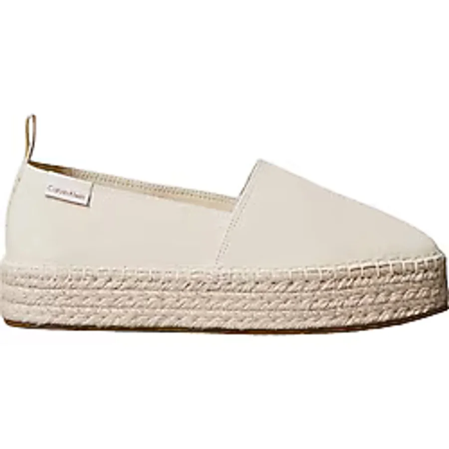 Calvin Klein PLATFORM ESPADRILLE ML CS Kadın Ayakkabı, Bej, 40