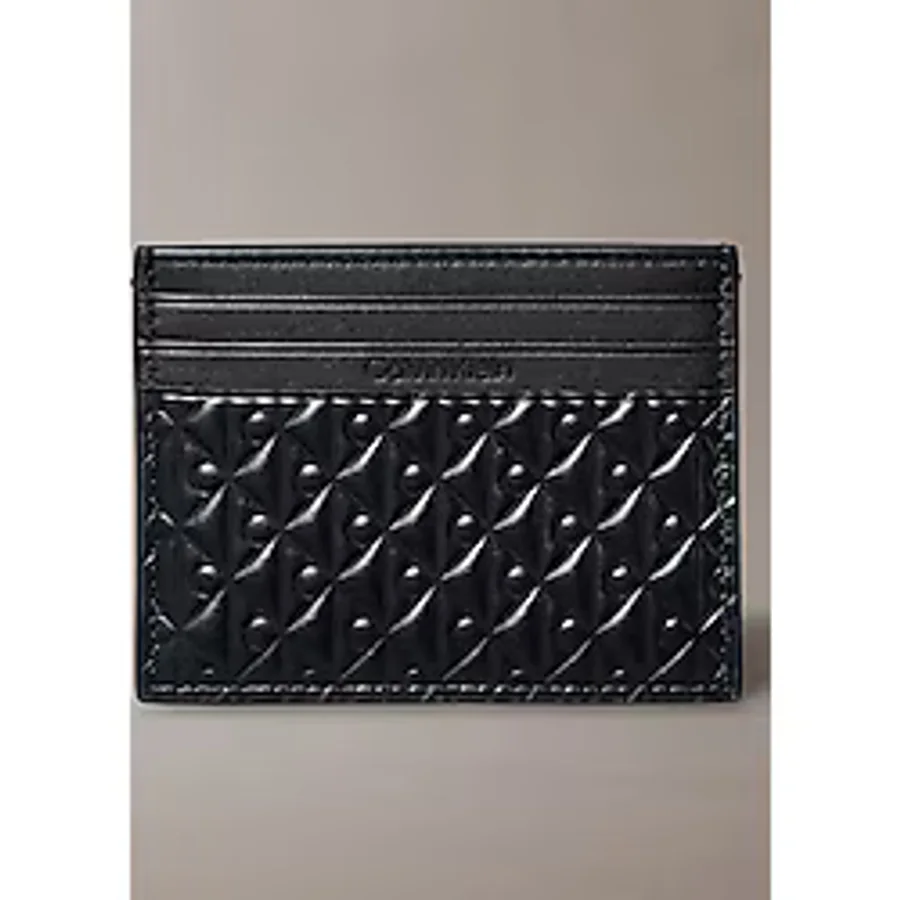 Calvin Klein Siyah Erkek Kartlık EMBOSSED EMBLEM CARD CASE