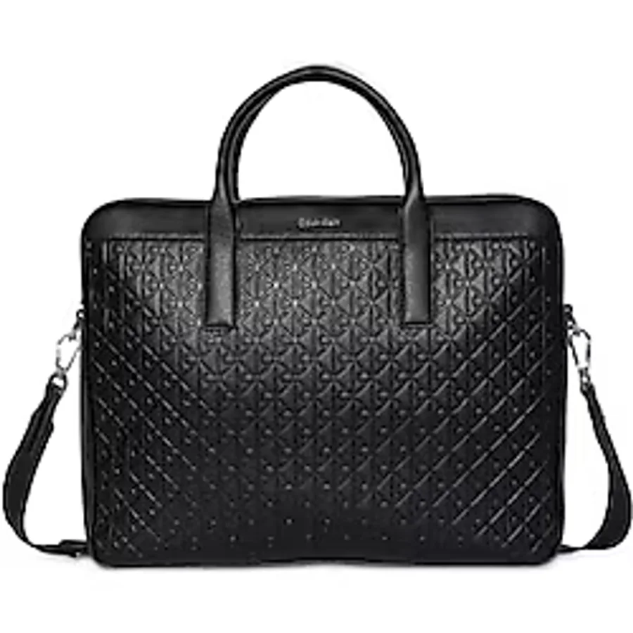 Calvin Klein Siyah Erkek Laptop Çantası EMBLEM EMBOSS COMMUTER