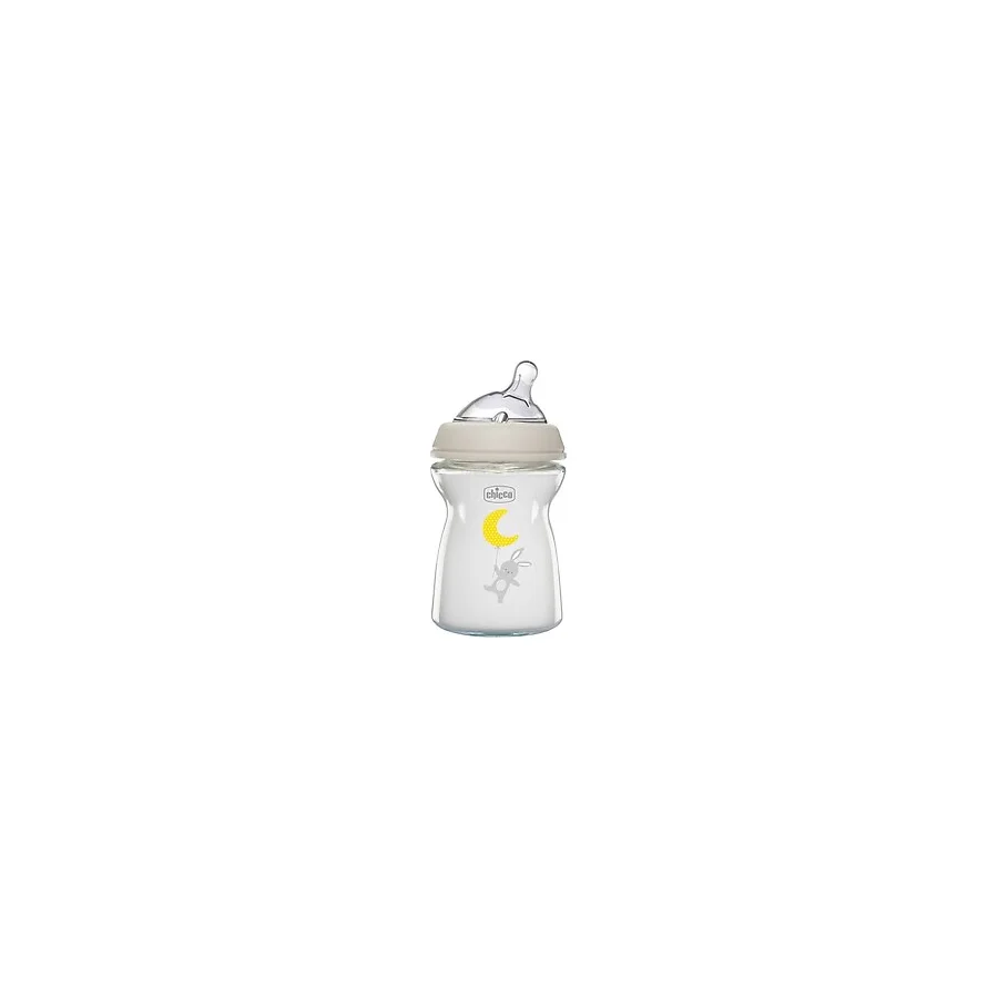 Cam Biberon 0 Ay 250 Ml, Şeffaf, Doğal ve Güvenli Bebek Beslenme Aksesuarı - Ahşap