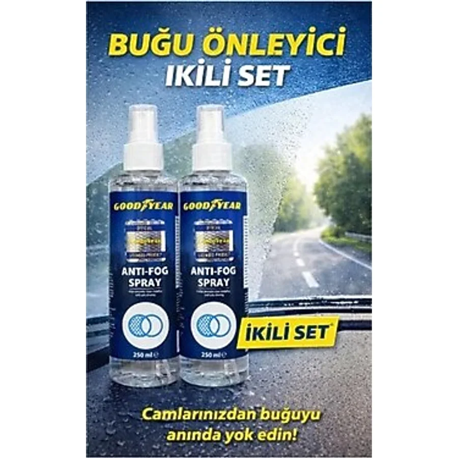Cam Buğu Önleyici Sprey 250 Ml 2'Li Takım 2025 Üretimli Üstün Performanslı