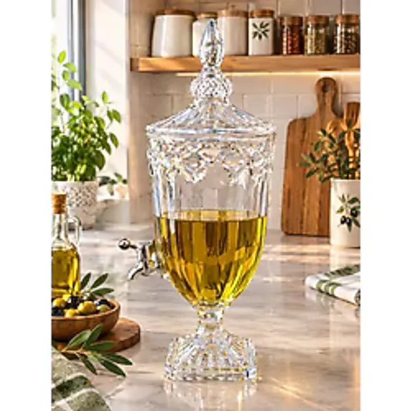 Cam Damacana, Şerbetlik, Yağdanlık Musluklu 4,5 Litre