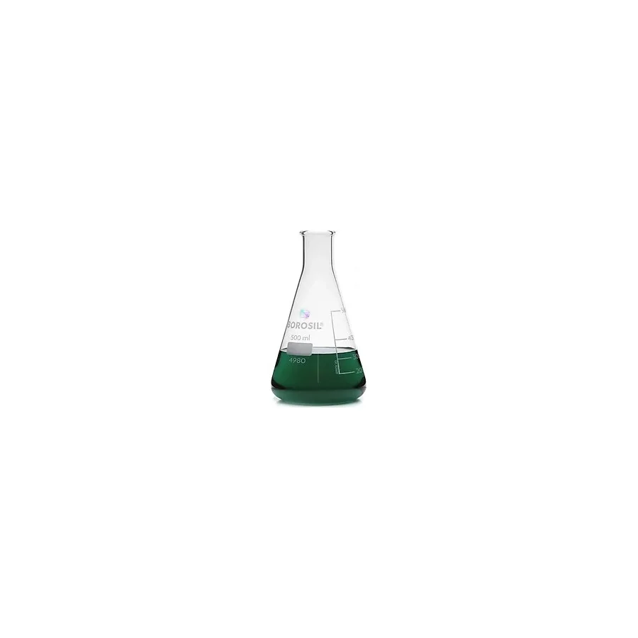 Cam Erlen 500 Ml - Erlenmeyer Flask Dar Boyunlu - Isıya Dayanıklı - Yüksek Kalite
