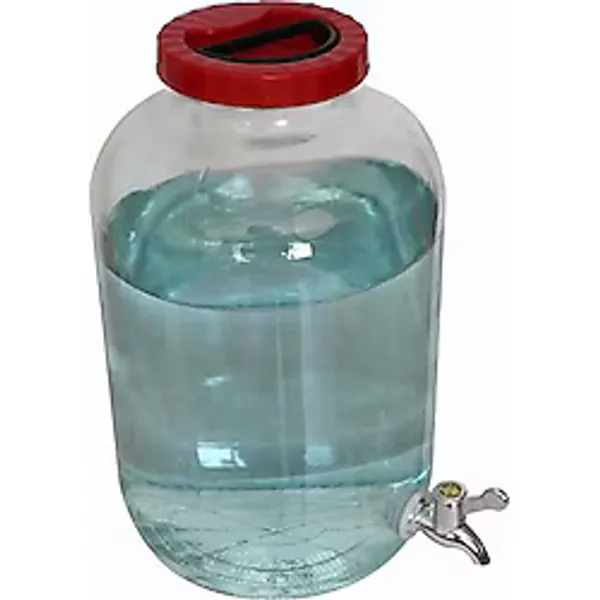 Cam Sebil. Damacana. Şerbetlik. Yağdanlık Musluklu 8 Litre Şeffaf