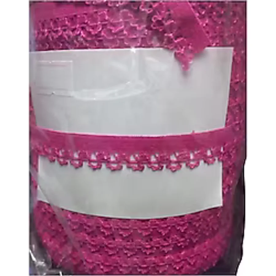 Çamaşır Lastiği Dantelli 1 Cm 1 Metre Fuşya