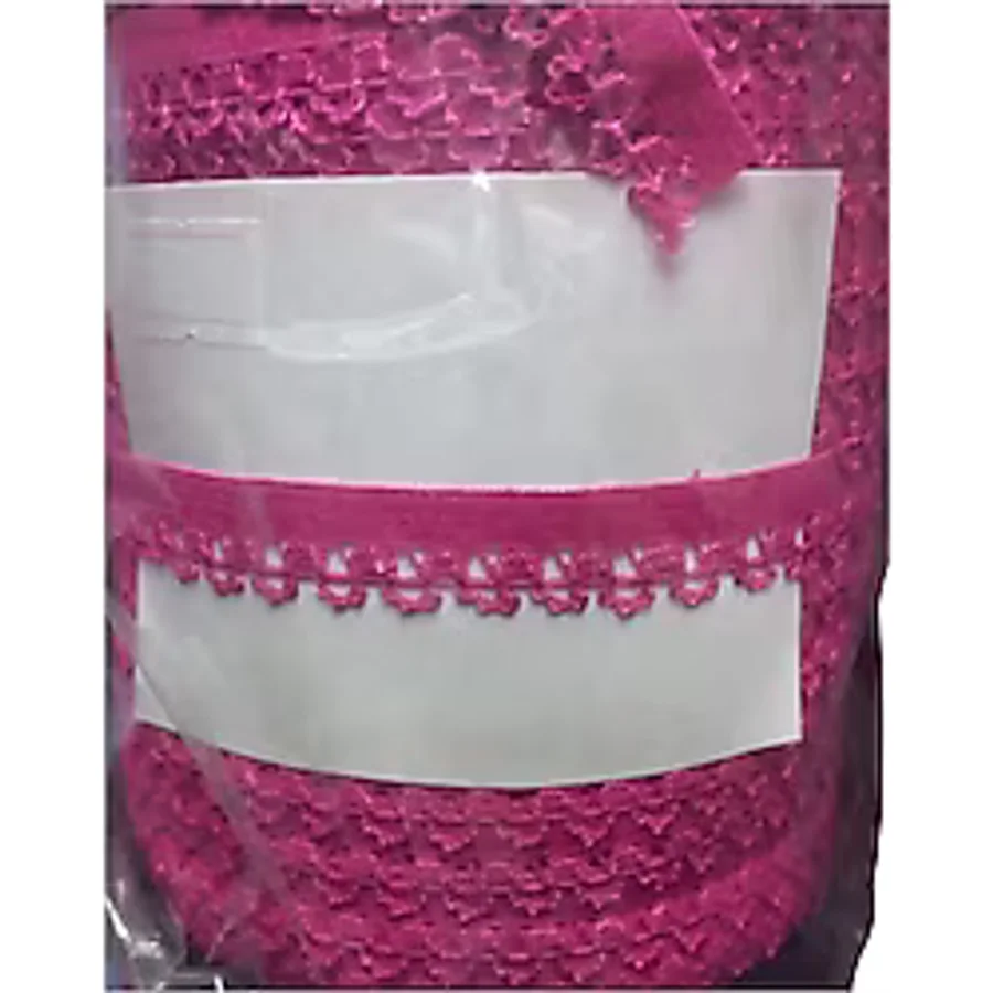 Çamaşır Lastiği Dantelli 1 Cm 75 Metre 1 Top Fuşya