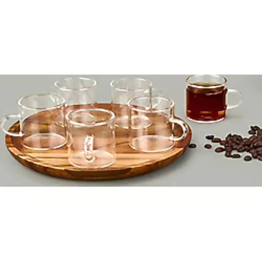 Cambu Borosilikat Cam 6'lı Kahve Fincanı Seti - Şeffaf - 125 ml