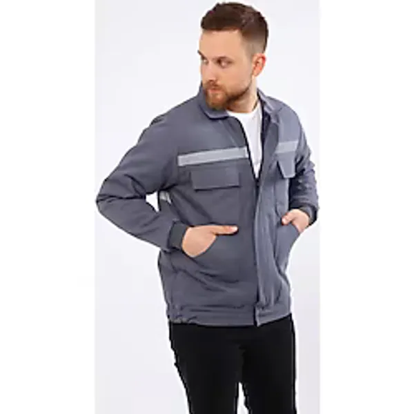 Çamdalı Iş Elbiseleri - Iş Montu - 7/7 Kapitoneli Gri Kışlık Iş